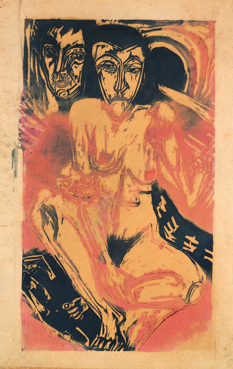 Melankolsk jente av Ernst Ludwig Kirchner