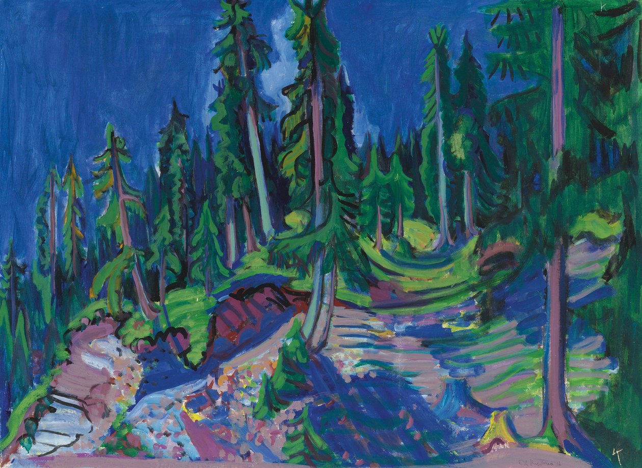 Fjellskogstudie, 1936. av Ernst Ludwig Kirchner