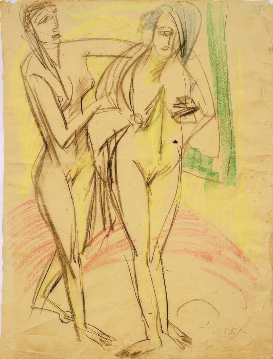 Etter badet av Ernst Ludwig Kirchner