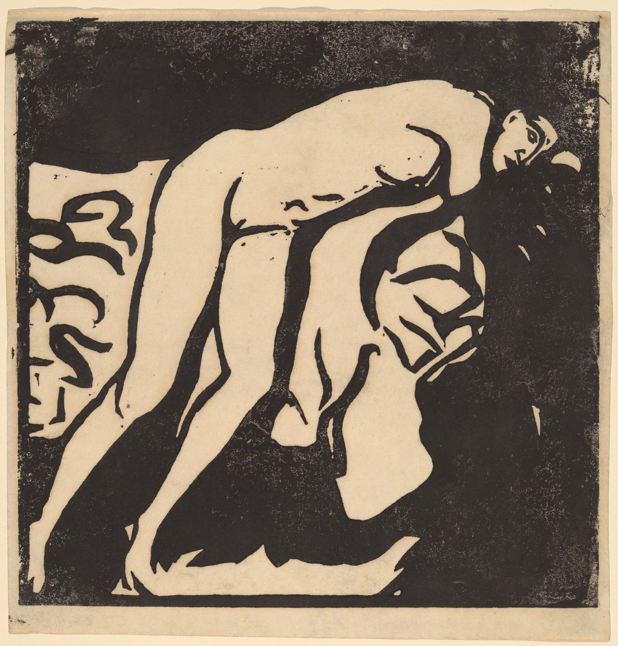 Naken jente av Ernst Ludwig Kirchner