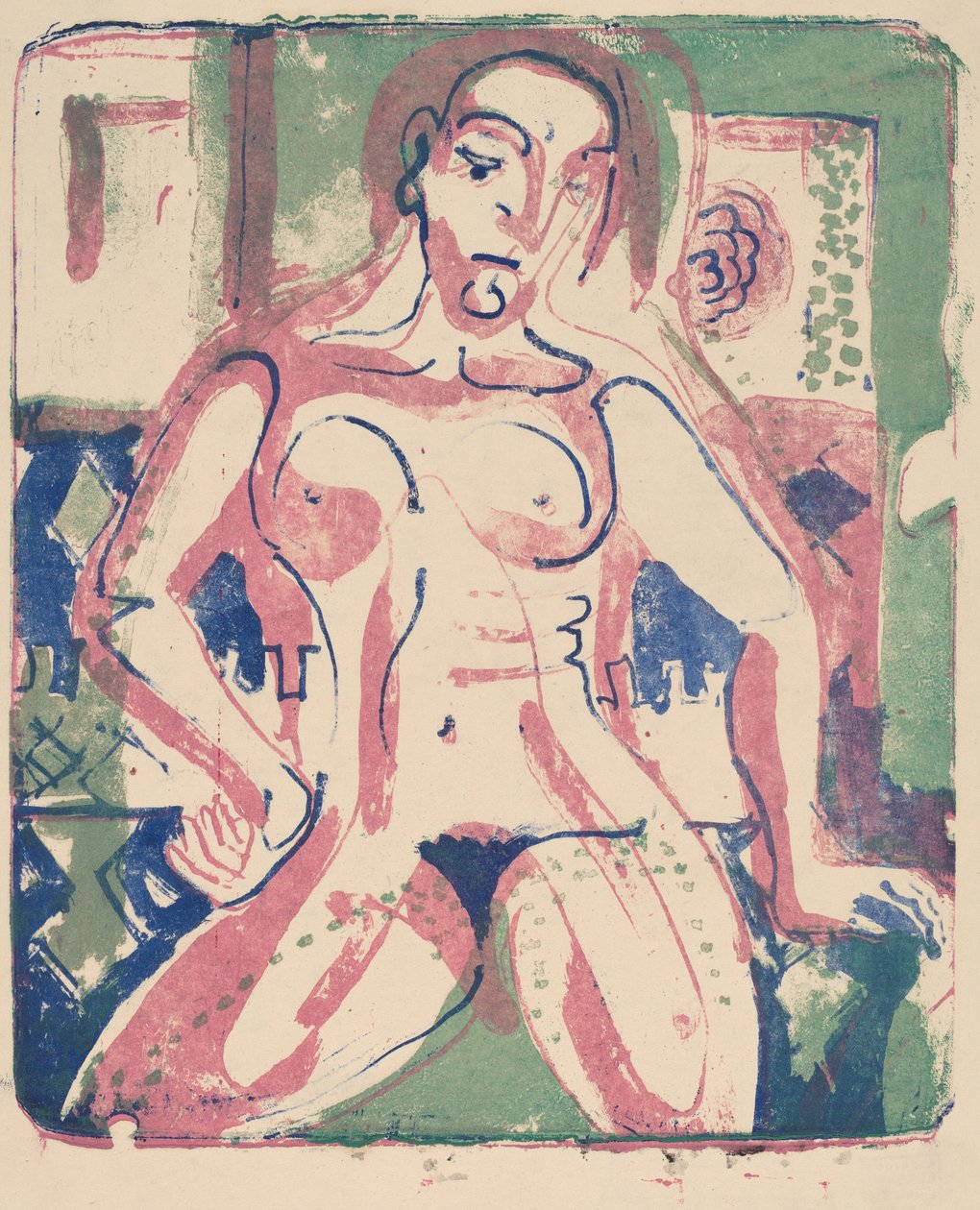 Naken kvinne av Ernst Ludwig Kirchner