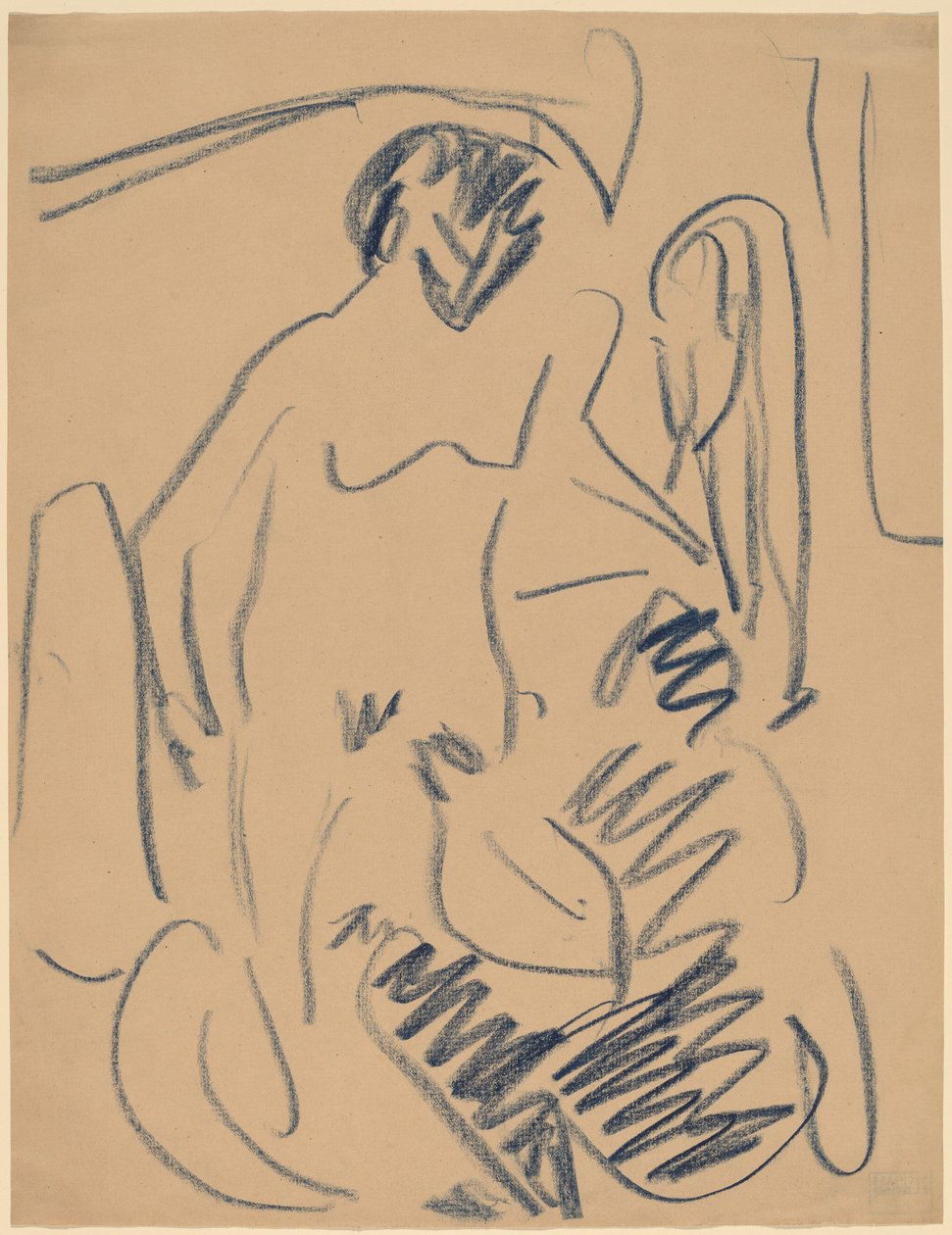 Naken på stranden av Ernst Ludwig Kirchner