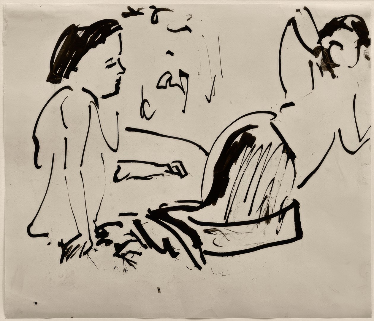 Uten tittel (to kvinner, sittende) av Ernst Ludwig Kirchner