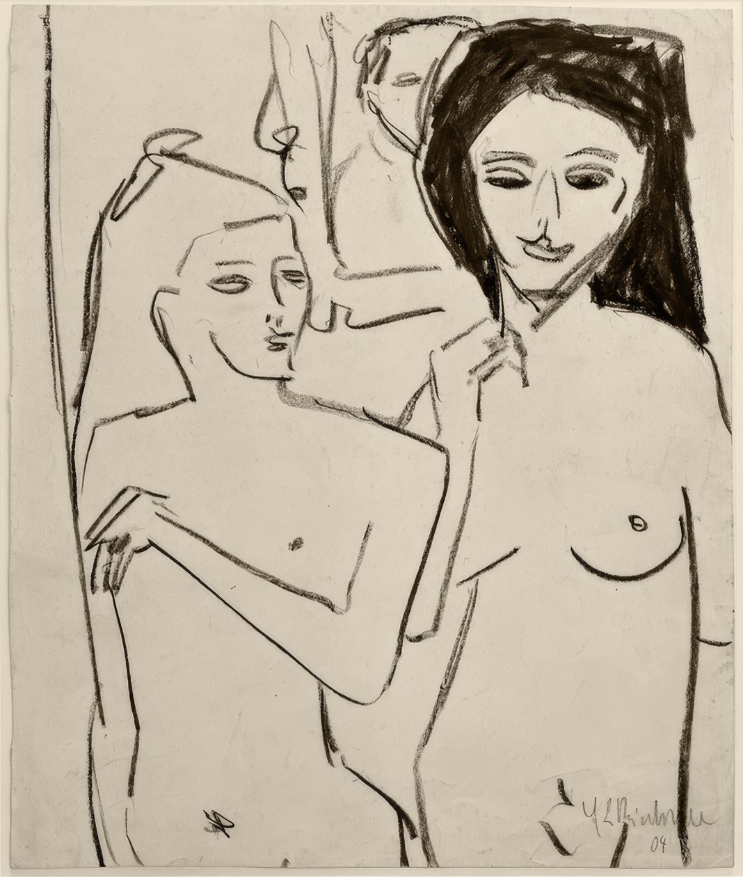 Uten tittel (to nakne jenter) av Ernst Ludwig Kirchner