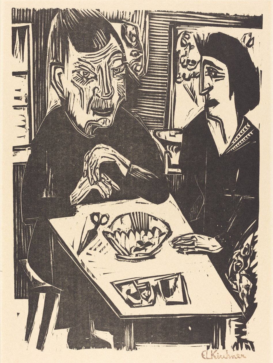 Gammel og ung kvinne av Ernst Ludwig Kirchner