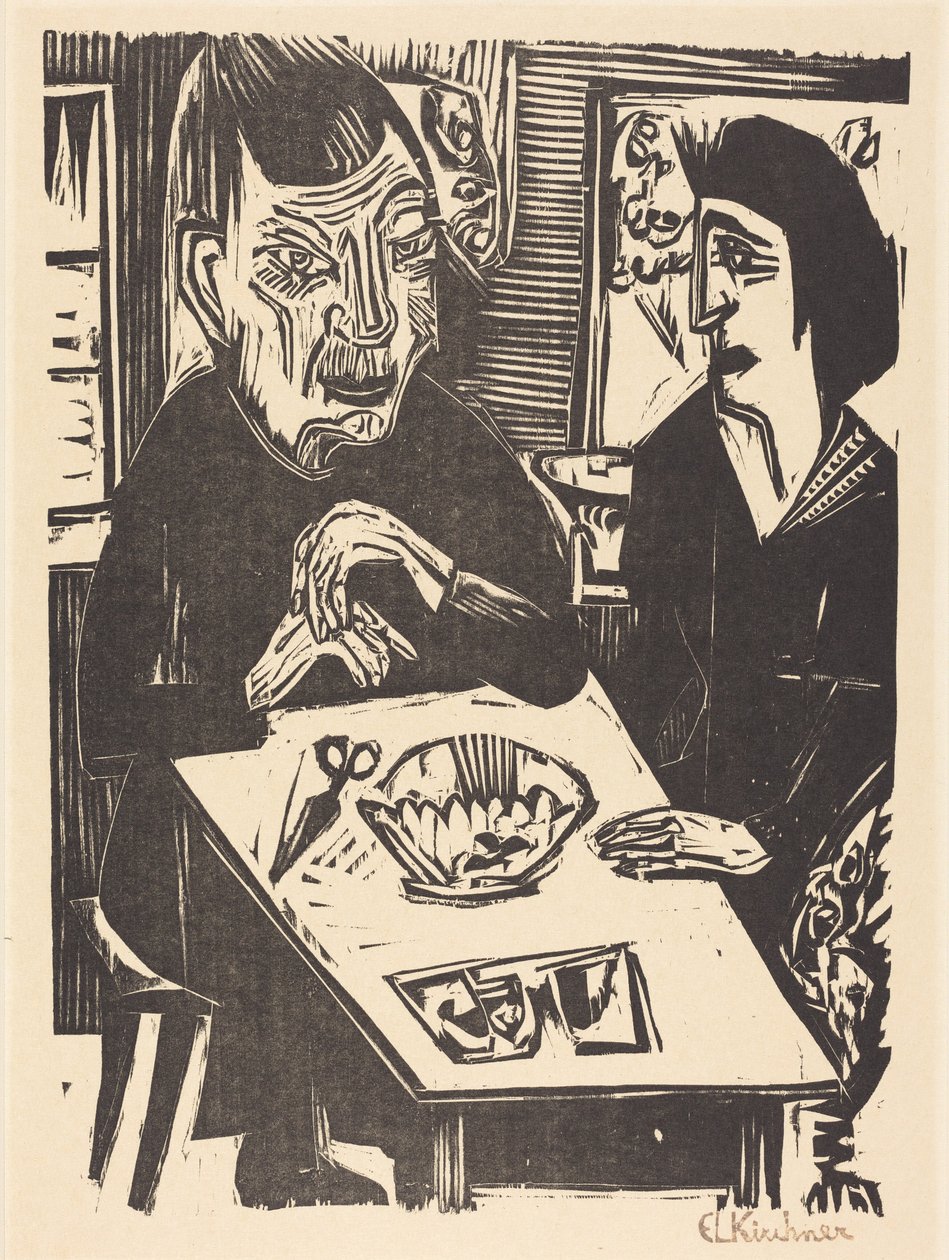 Gammel og yngre kvinne av Ernst Ludwig Kirchner