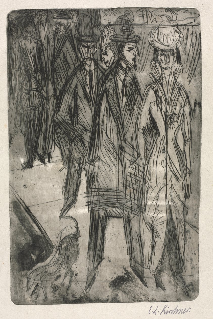 På gaten av Ernst Ludwig Kirchner