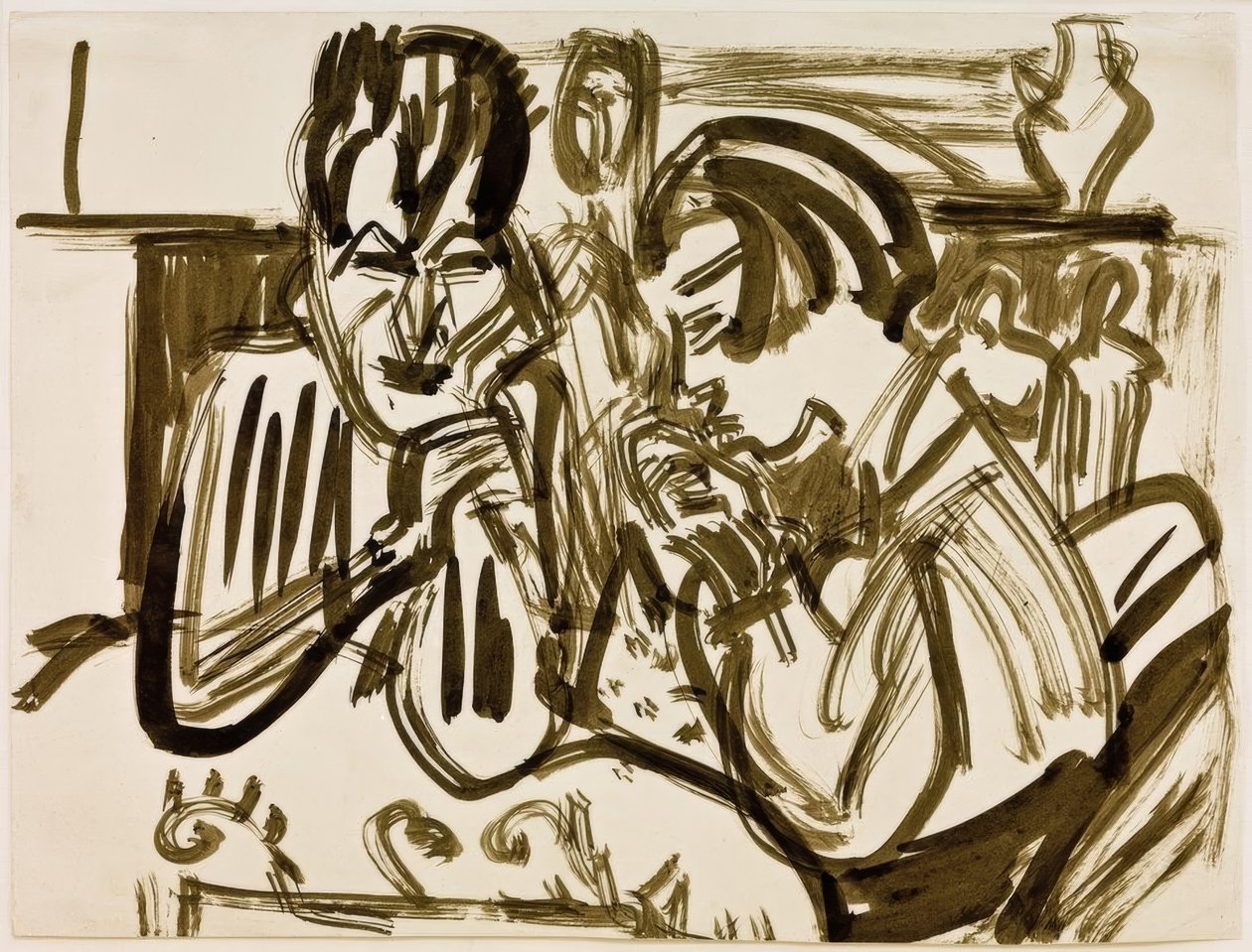Par ved bordet av Ernst Ludwig Kirchner