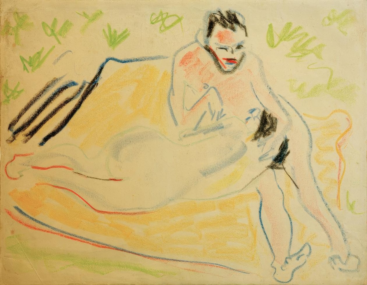 Par på teppet av Ernst Ludwig Kirchner