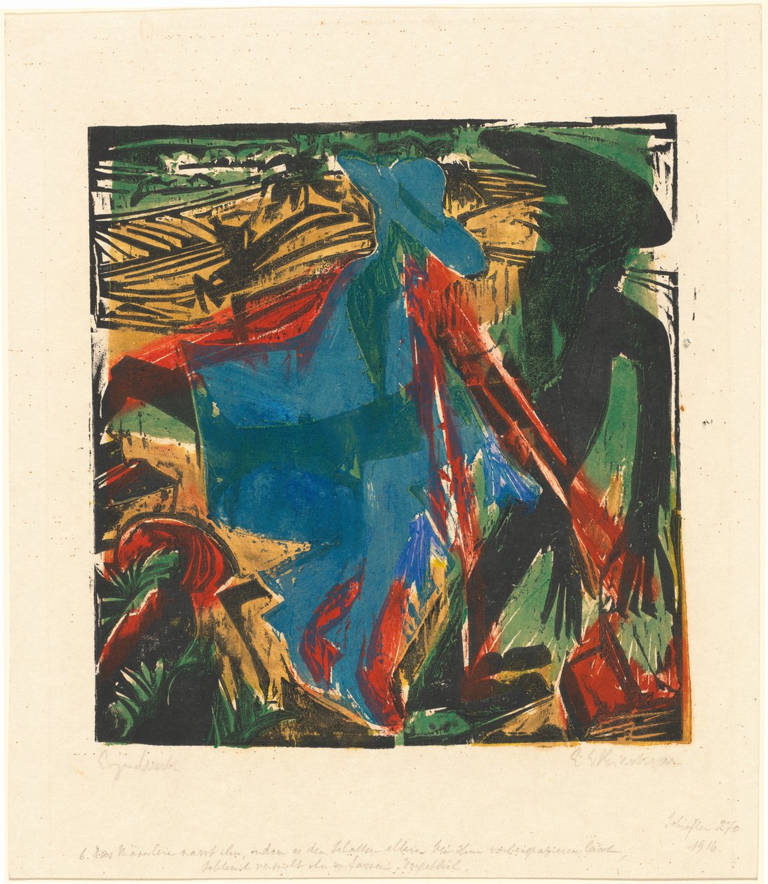 Peter Schlemihls fantastiske historie: Schlemihls møte med skyggen hans av Ernst Ludwig Kirchner