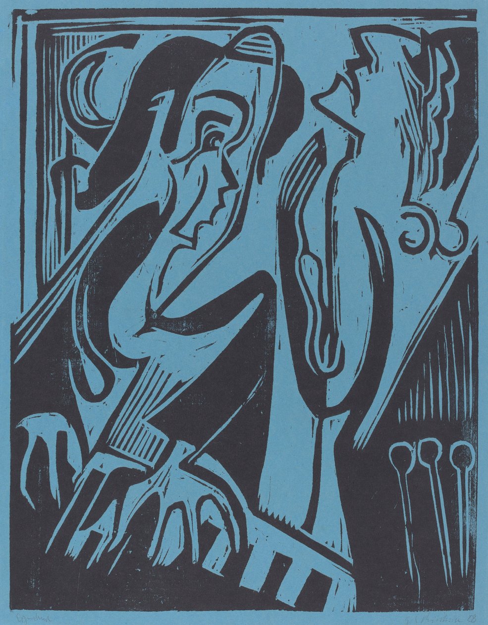 Pianist og sanger av Ernst Ludwig Kirchner