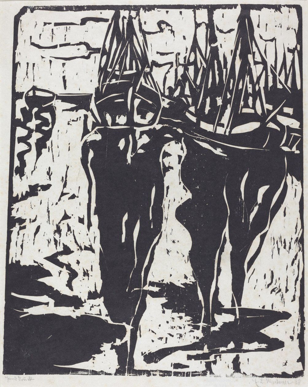 Havnescene av Ernst Ludwig Kirchner