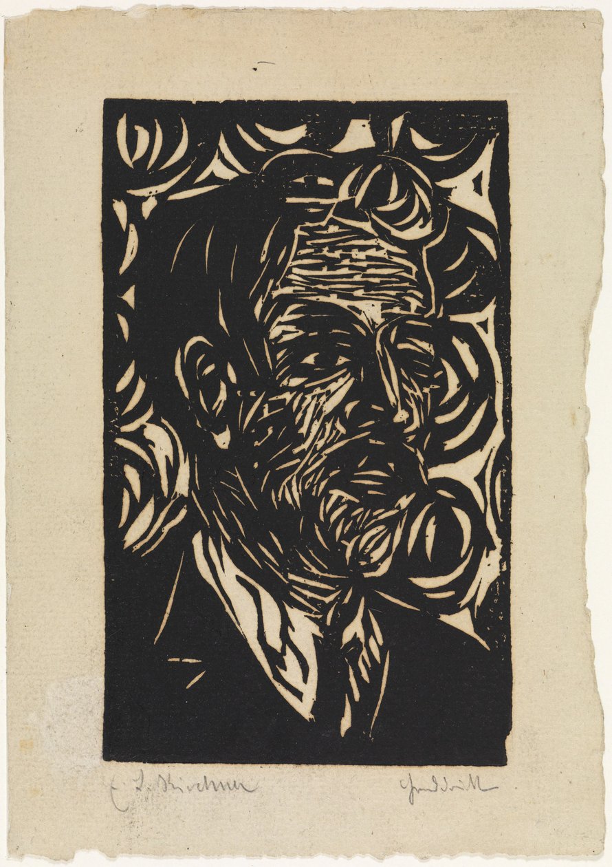 Portrett av Max Pechstein av Ernst Ludwig Kirchner