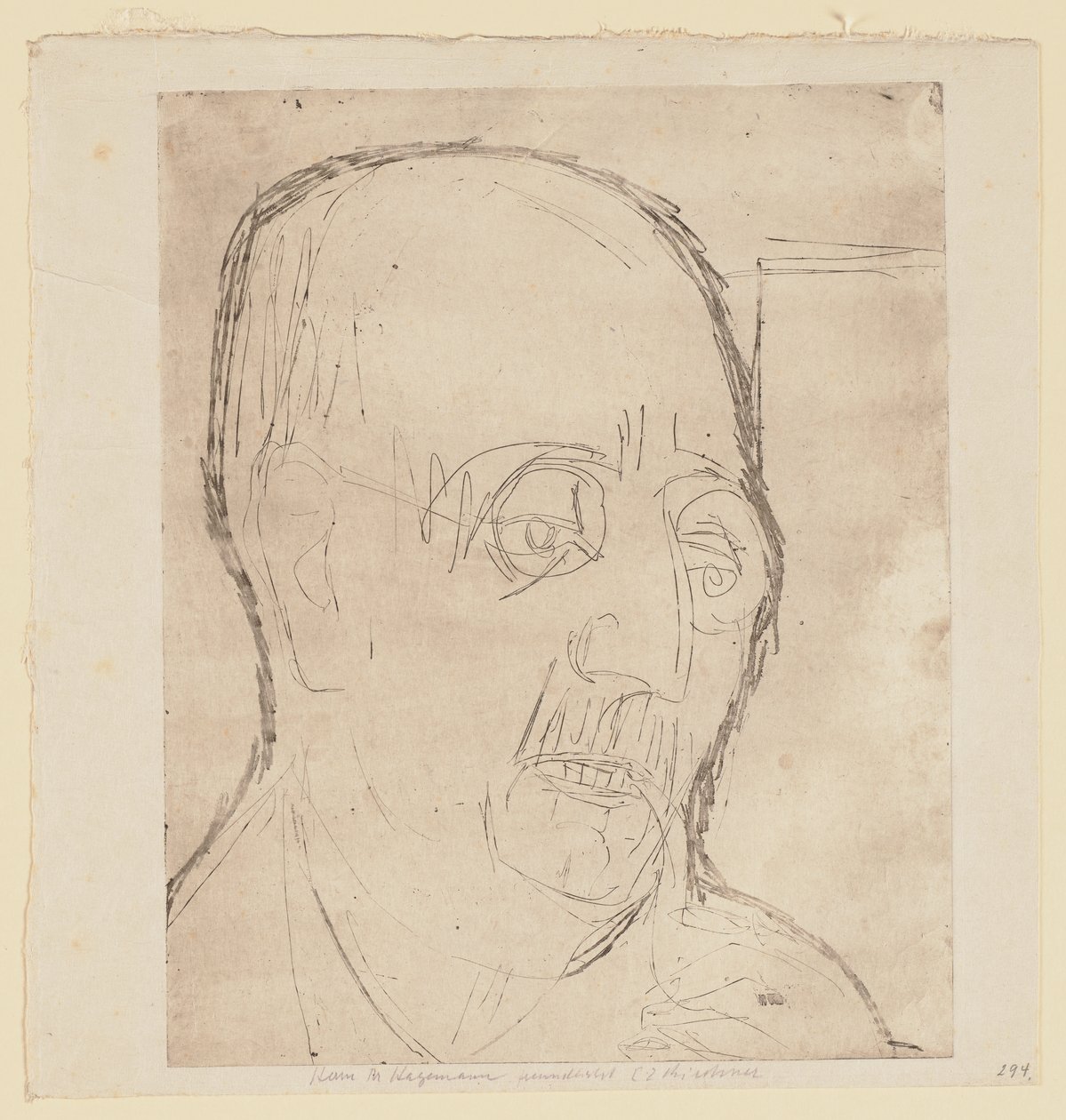 Portrett av Carl Hagemann av Ernst Ludwig Kirchner