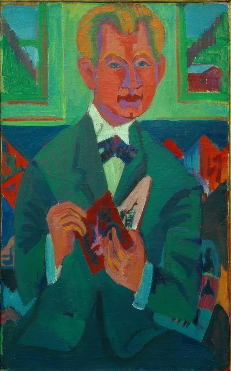 Portrett av Edwin Redslob av Ernst Ludwig Kirchner