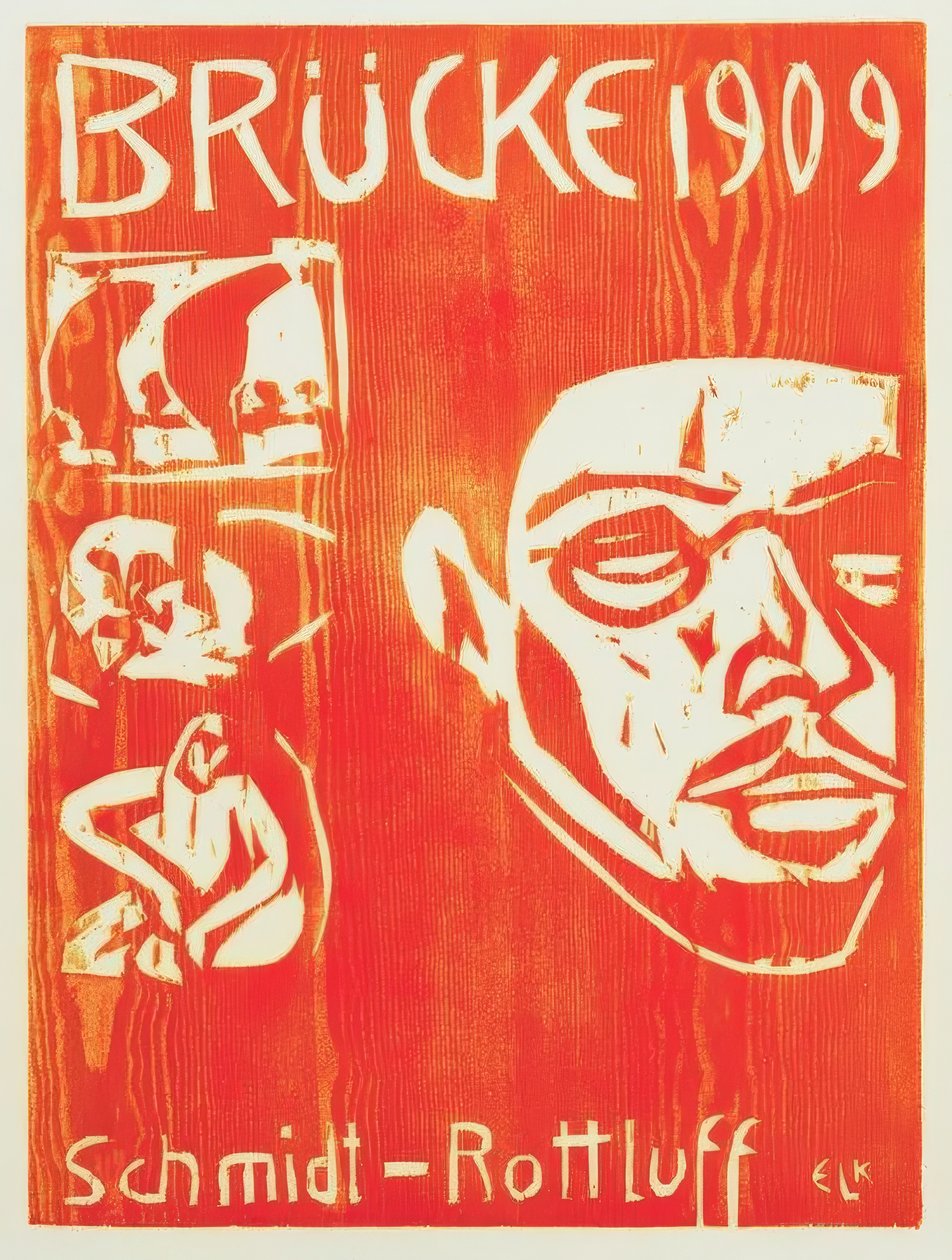 Portrett Schmidt-Rottluff av Ernst Ludwig Kirchner