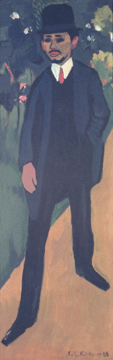 Portrett av Erich Heckel (1883-1970) 1911 av Ernst Ludwig Kirchner