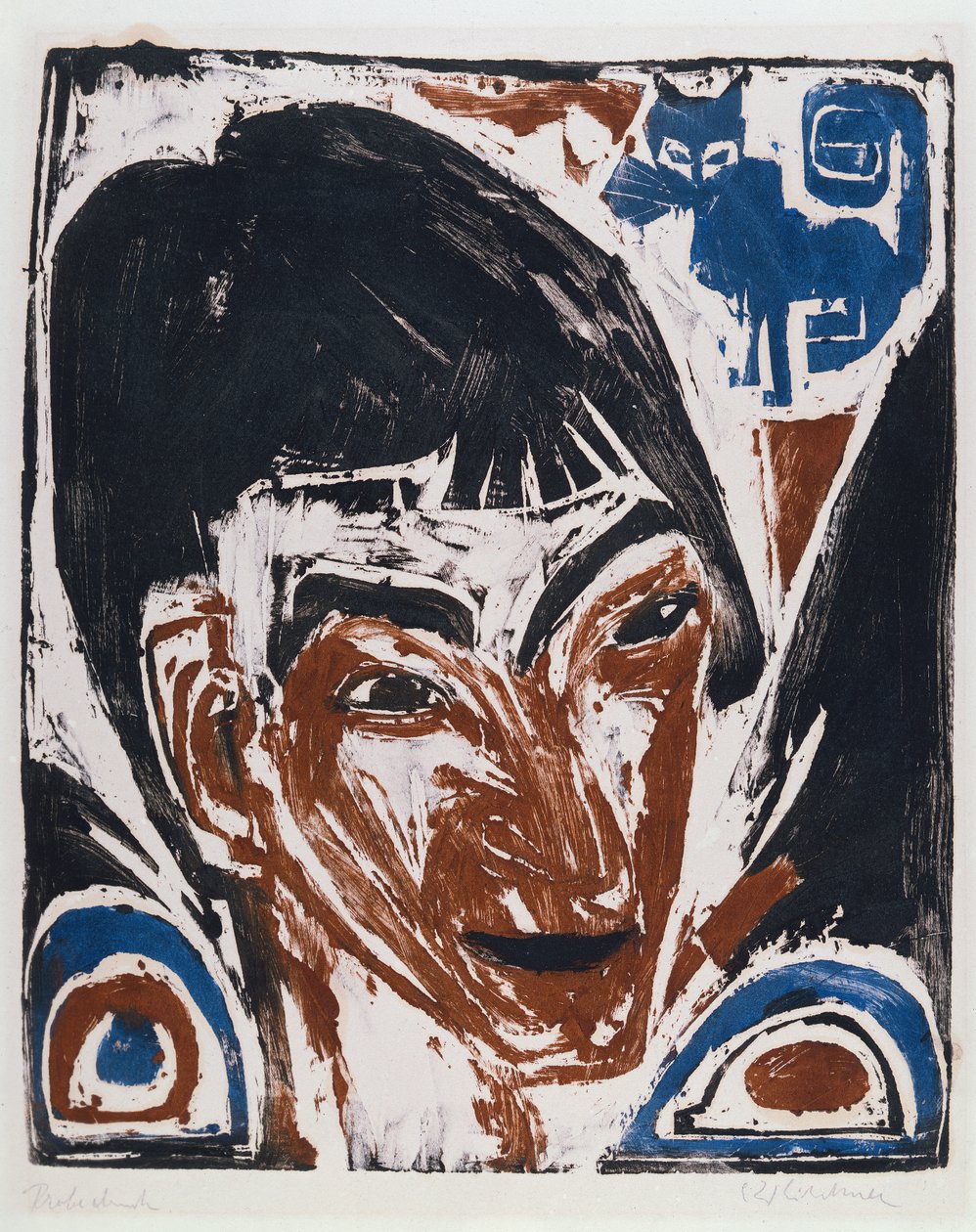 Portrett av Otto Mueller av Ernst Ludwig Kirchner