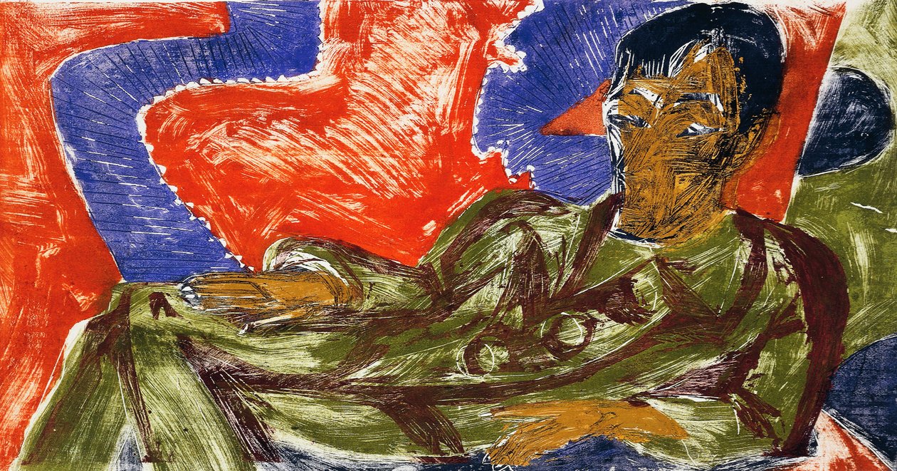 Portrett av maleren Otto Mueller av Ernst Ludwig Kirchner