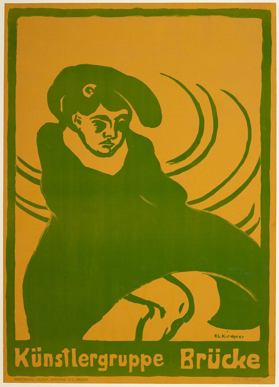 Plakat for Broen av Ernst Ludwig Kirchner