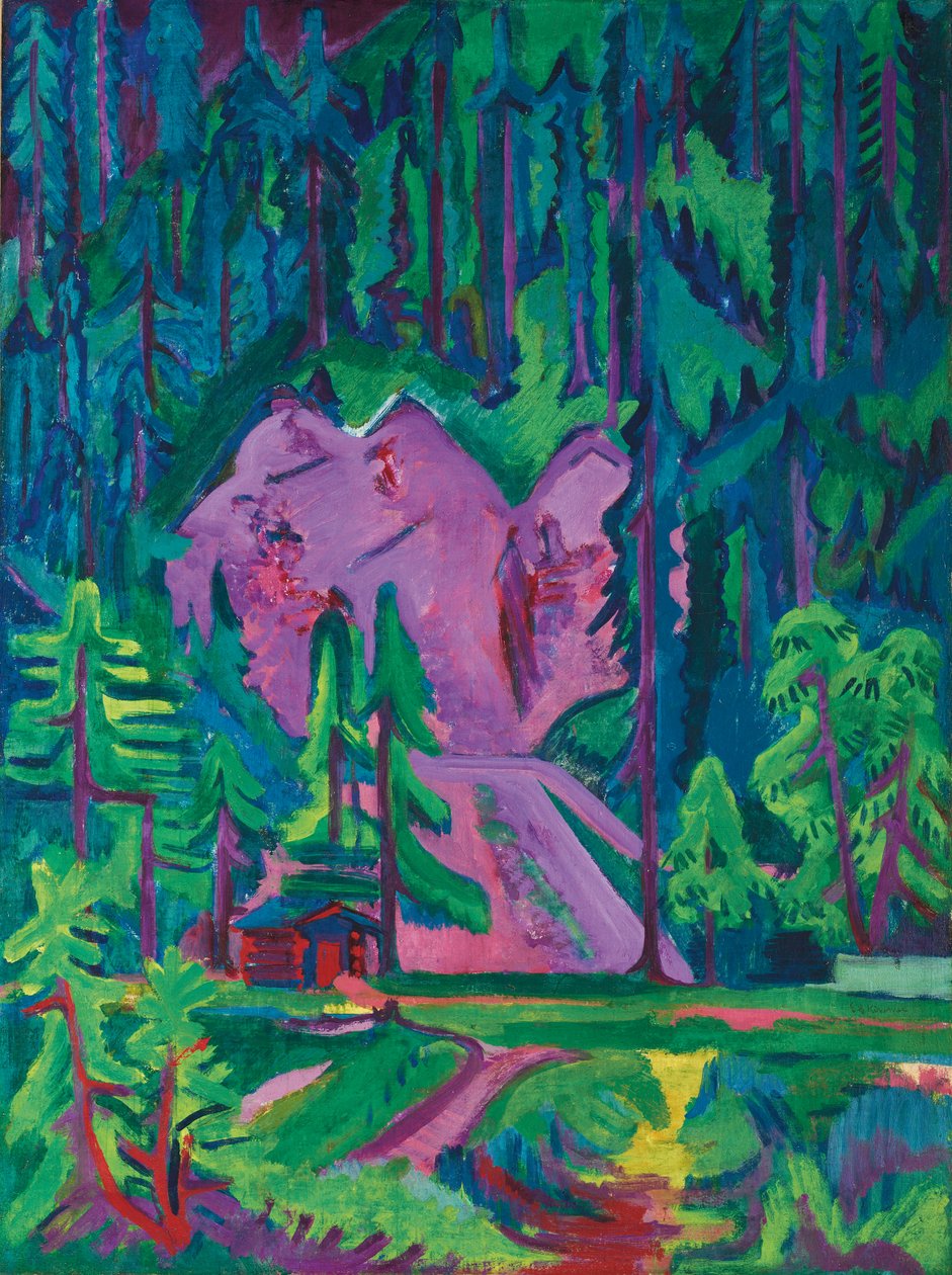 Steinbrudd ved Wildboden; Steinbrudd ved Wildboden, ca. 1923 av Ernst Ludwig Kirchner