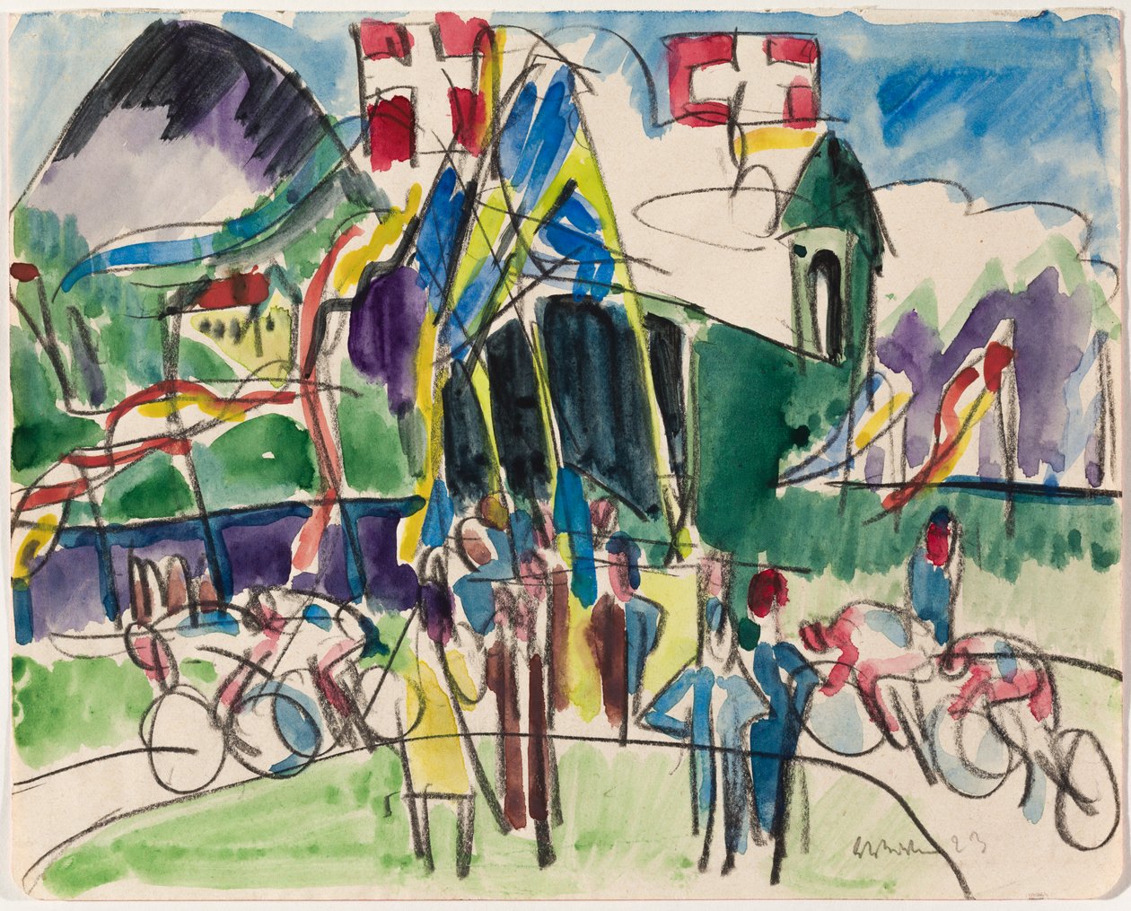 Sykkelritt av Ernst Ludwig Kirchner