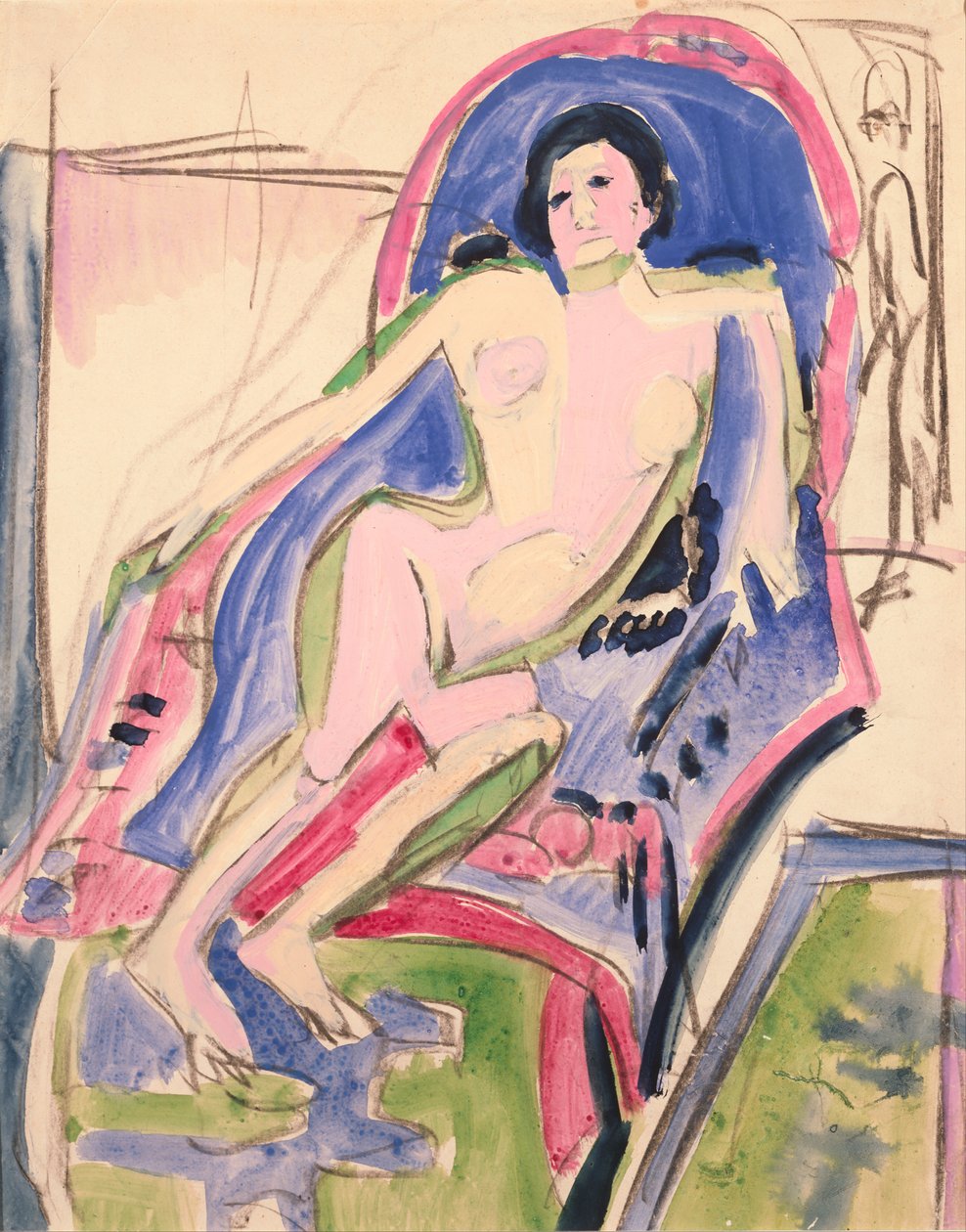 Liggende naken av Ernst Ludwig Kirchner