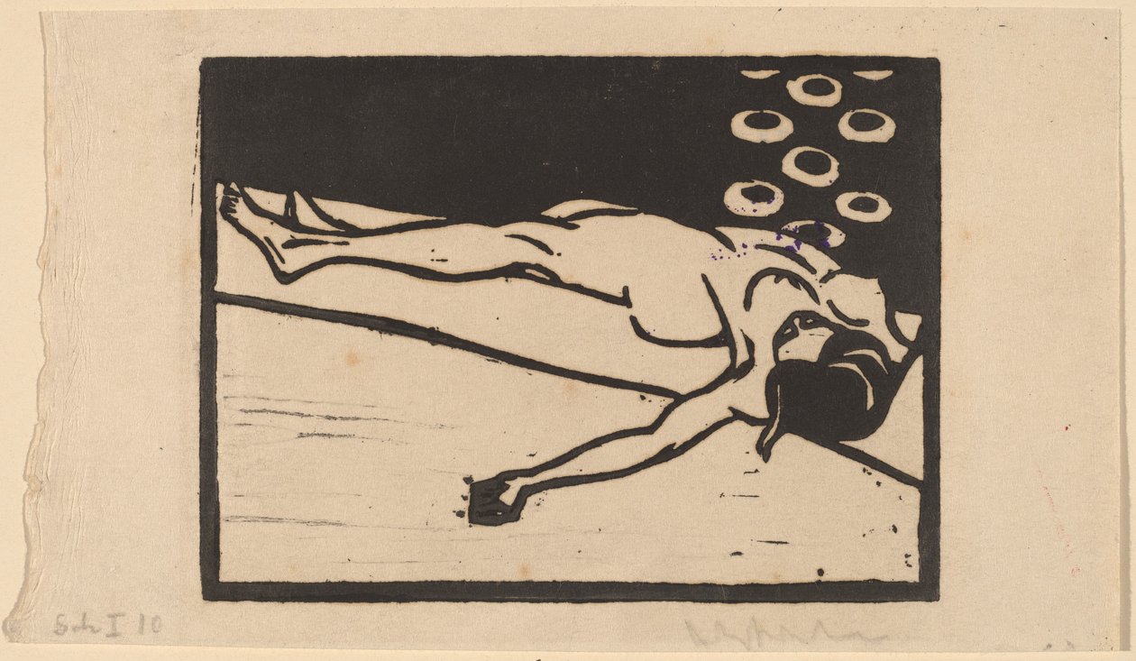 Liggende naken av Ernst Ludwig Kirchner