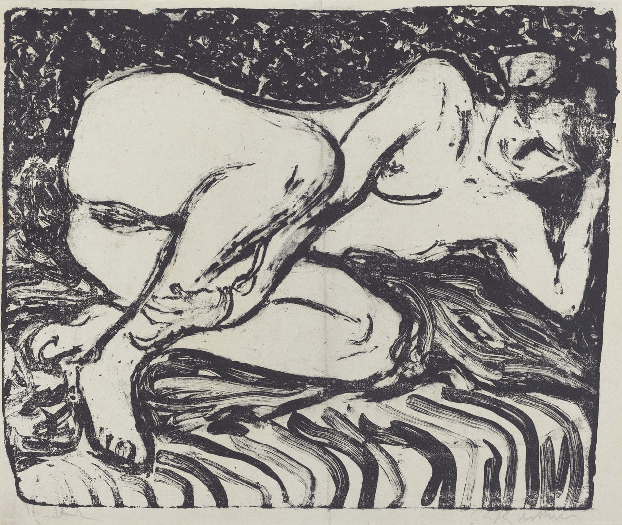 Liggende naken av Ernst Ludwig Kirchner