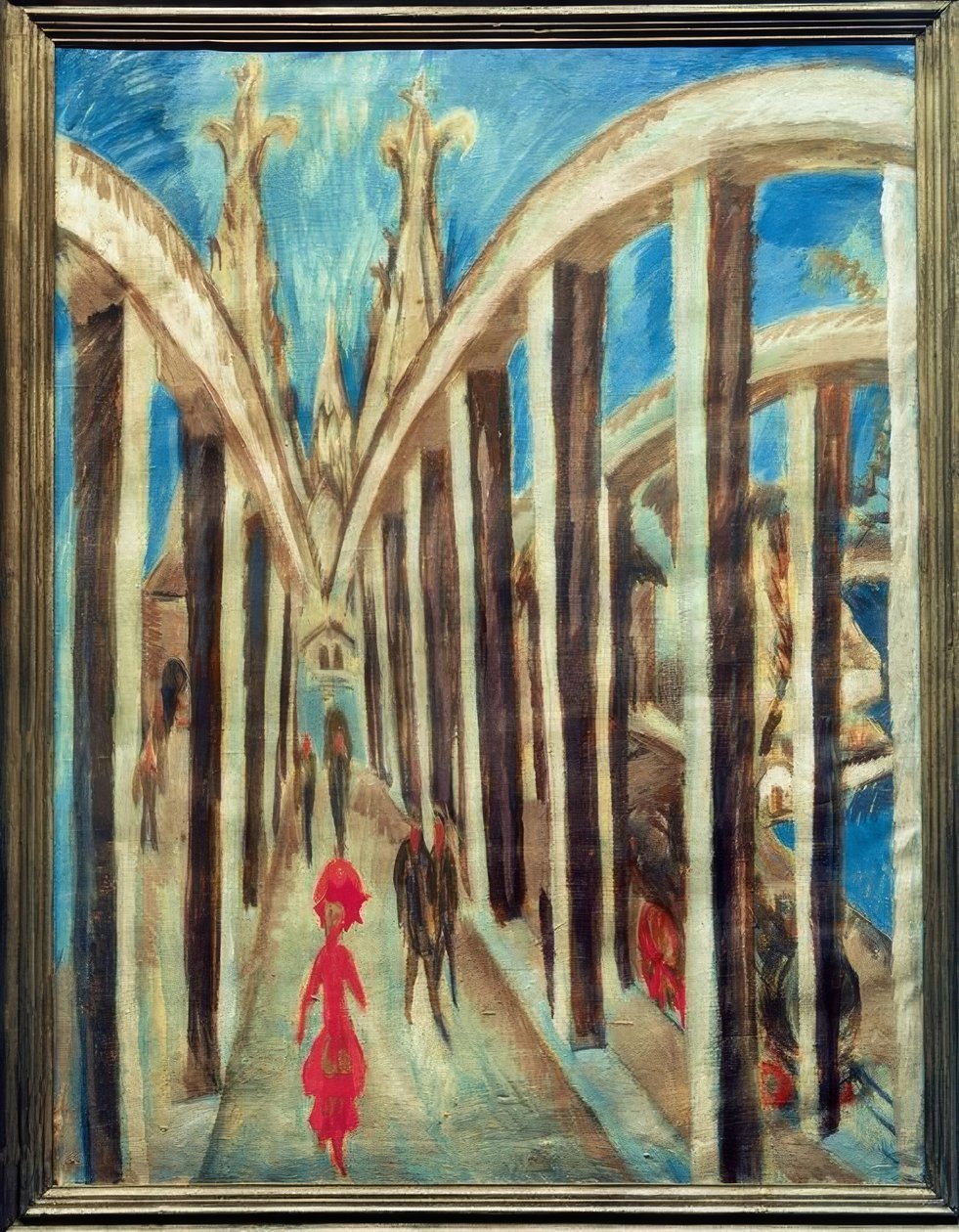 Rhinbroen nær Köln av Ernst Ludwig Kirchner