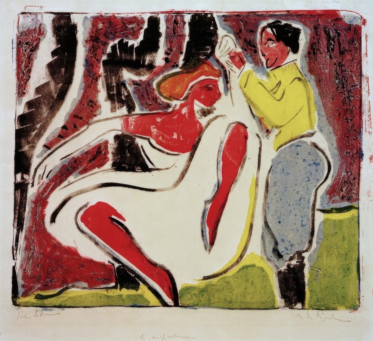 Russisk danserpar av Ernst Ludwig Kirchner