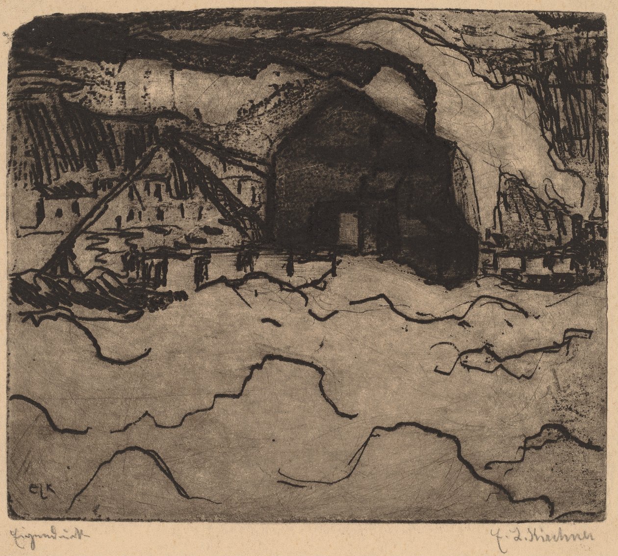 Sandsugere på Elben av Ernst Ludwig Kirchner