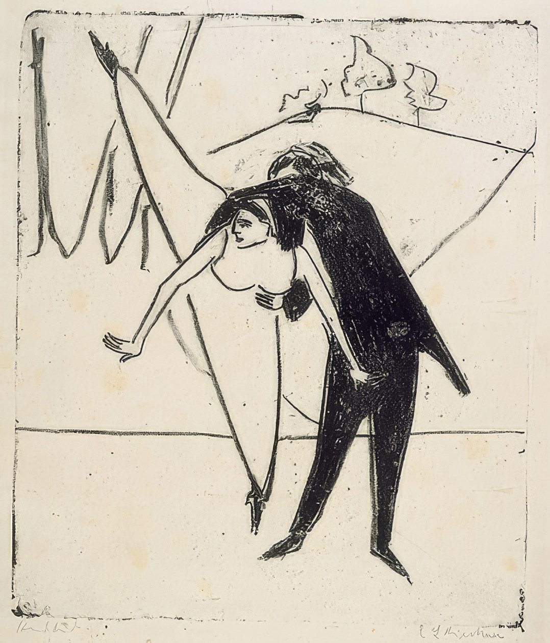 Saks (danseakt). 1910 av Ernst Ludwig Kirchner