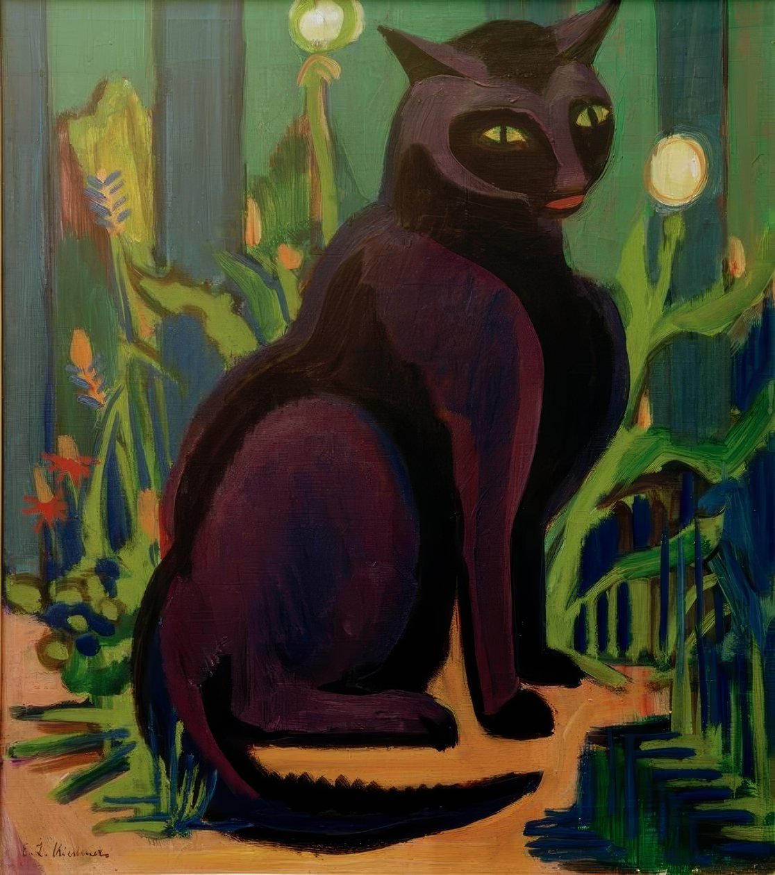 Black Cat (Cat Bobby) av Ernst Ludwig Kirchner