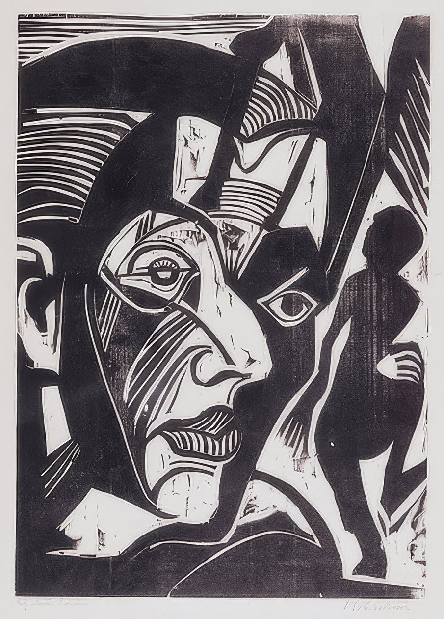 Selvportrett (fjellenes melankoli). 1929 av Ernst Ludwig Kirchner
