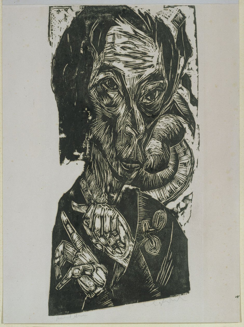 Selvportrett av Ernst Ludwig Kirchner