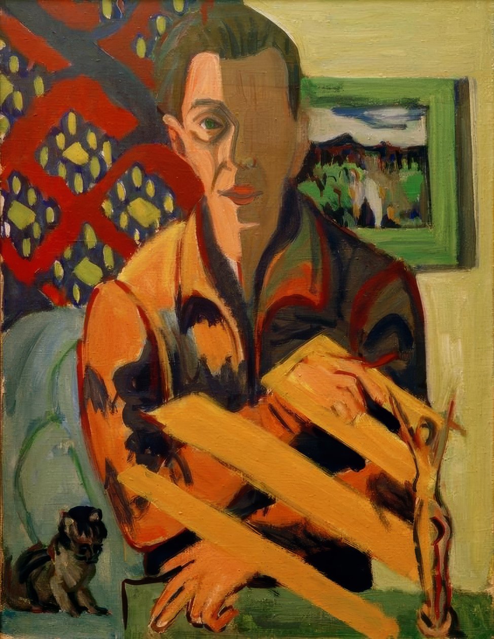 Selvportrett av Ernst Ludwig Kirchner