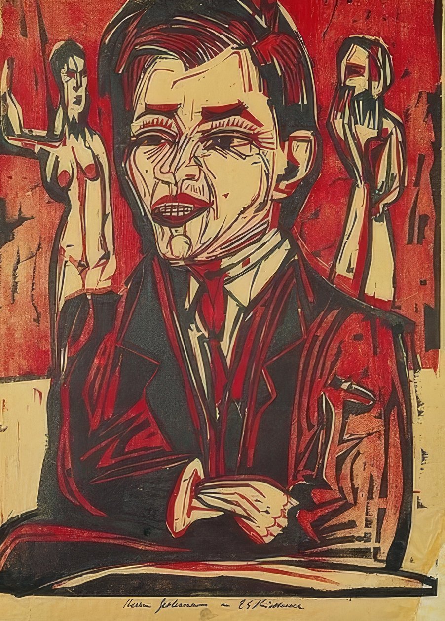 Selvportrett av Ernst Ludwig Kirchner