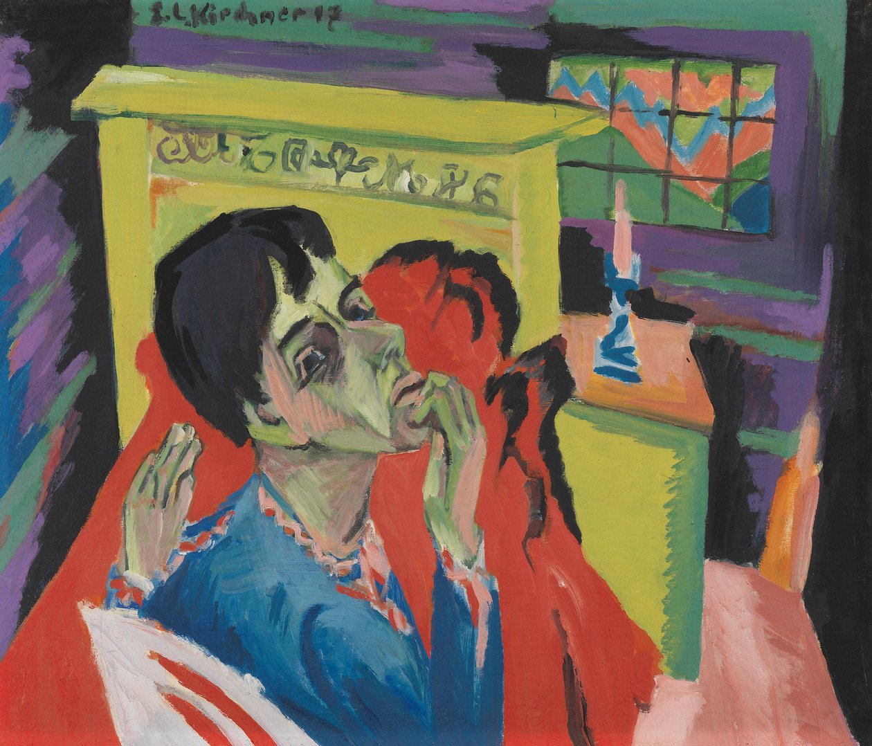 Selvportrett som syk mann (Den syke) av Ernst Ludwig Kirchner