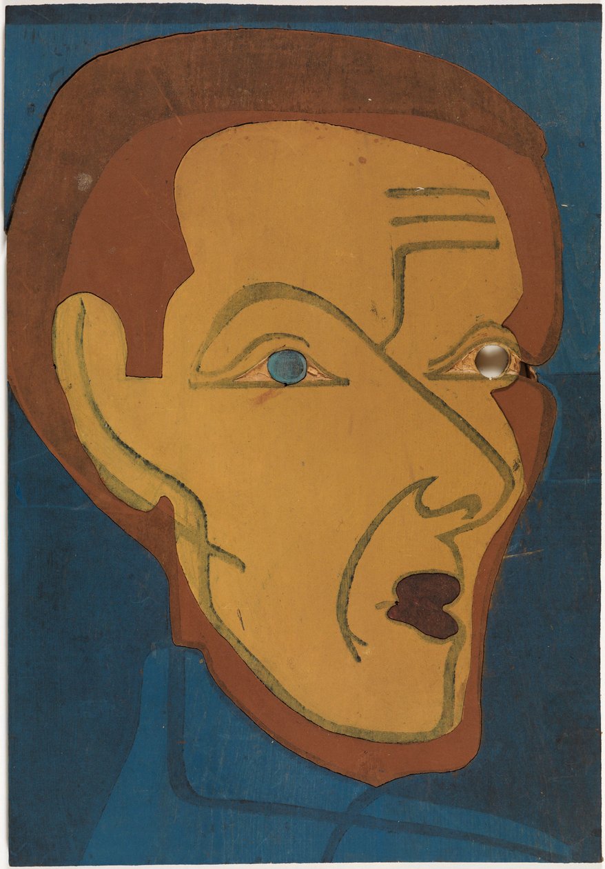 Selvportrett, fargetresnitt I av Ernst Ludwig Kirchner