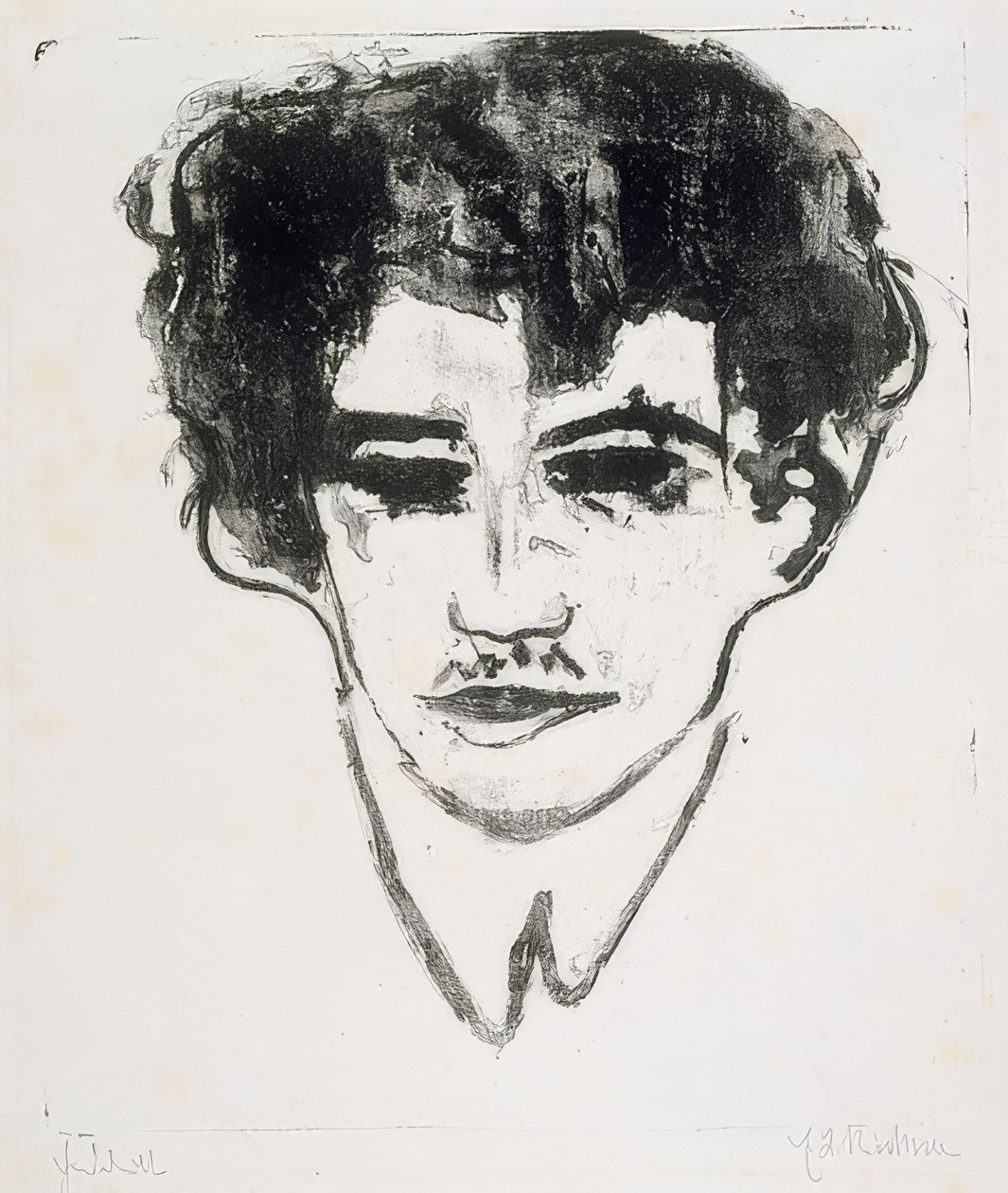 Selvportrett. Rundt 1908 av Ernst Ludwig Kirchner