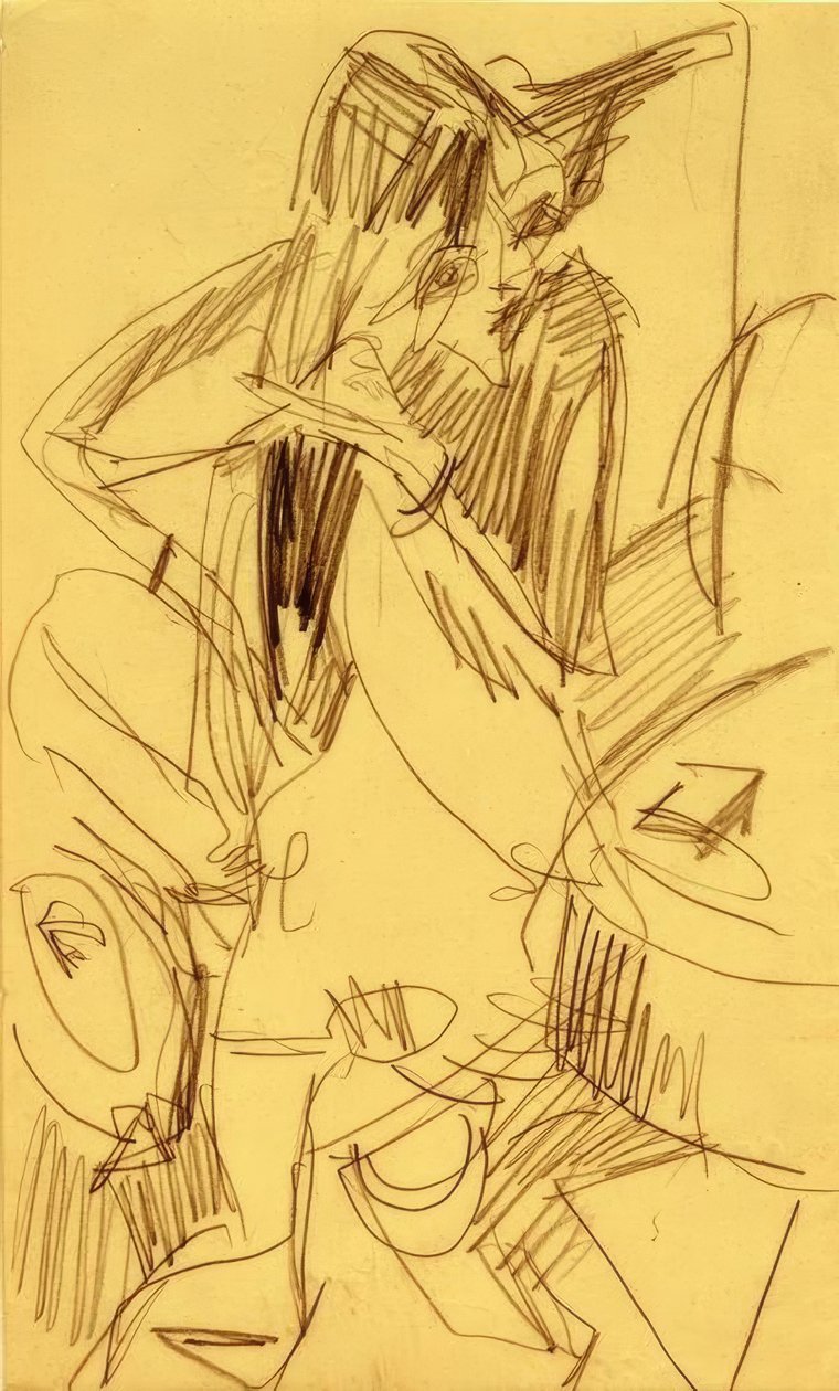 kjemme handling av Ernst Ludwig Kirchner