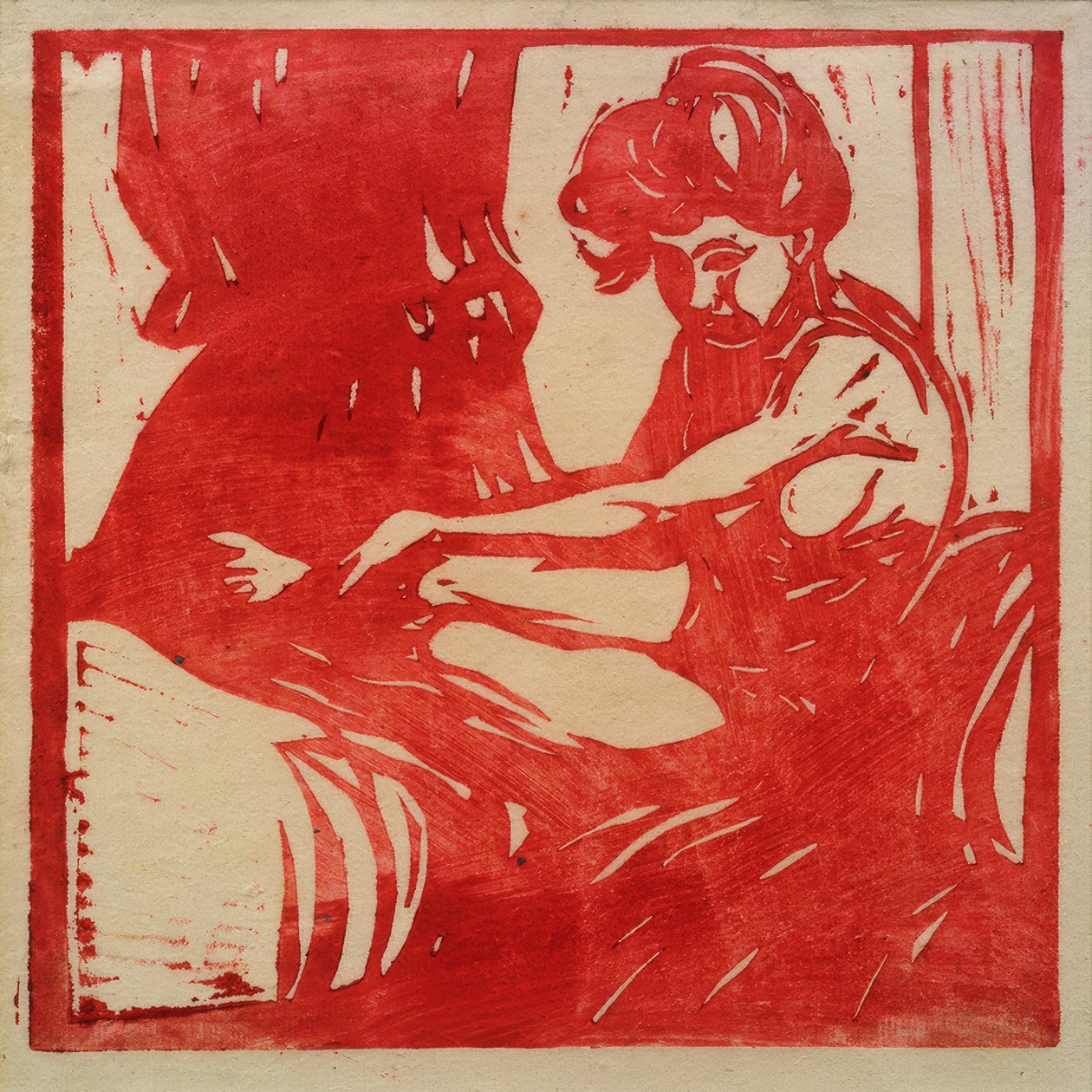 Sittende naken jente av Ernst Ludwig Kirchner