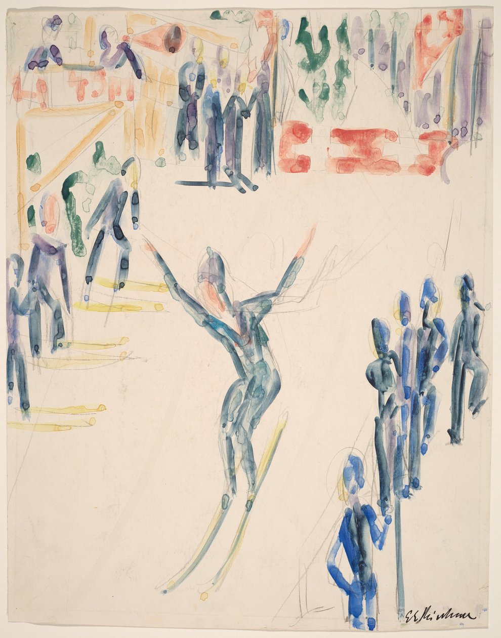 Skihopper av Ernst Ludwig Kirchner