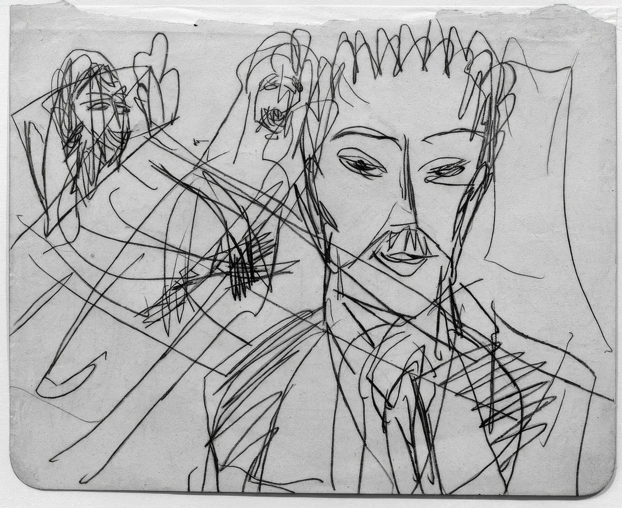 Skizze zu Menneskedyret av Ernst Ludwig Kirchner