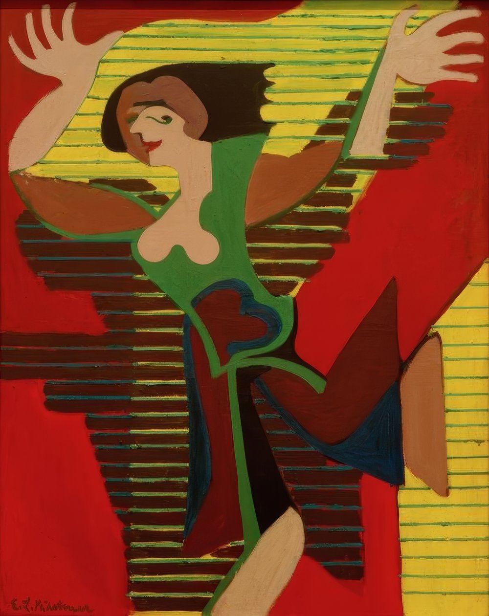 Hoppedanser. Gret Palucca av Ernst Ludwig Kirchner