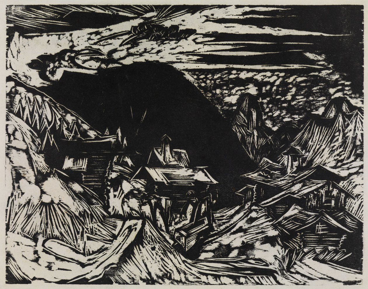 Stafelalp med Altein og Tinzenhorn av Ernst Ludwig Kirchner