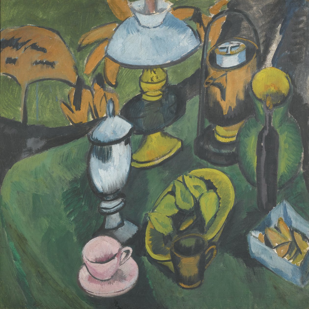 Stilleben med lampe av Ernst Ludwig Kirchner