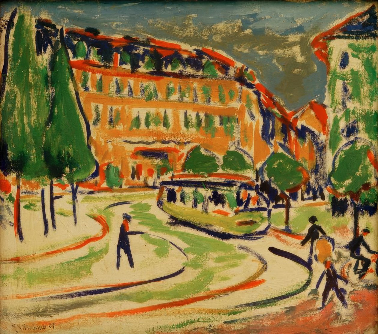 Trikk i Dresden av Ernst Ludwig Kirchner