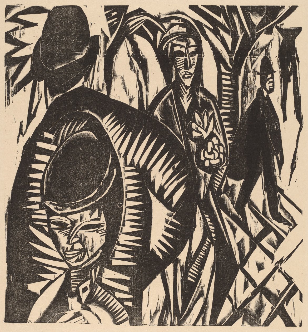 Gatescene etter regnet av Ernst Ludwig Kirchner